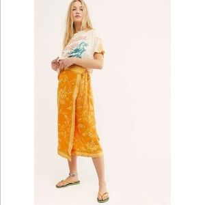 Free People Yasmin Wrap Skirt | Size 2 | Like New | orange